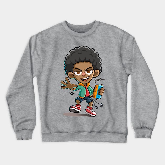 Nostalgic Tunes Crewneck Sweatshirt by Popon85